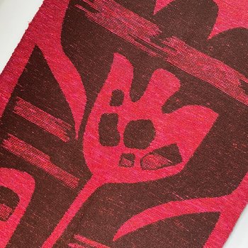 Vintage wall hanging | Large wall hanging | Scandinavian wall tapestry | 1970s wall tapestry | Retro wall hanging | Red and brown tapestry