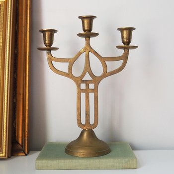 Vintage three arm candelabra | Vintage candelabrum | Three arm candlestick holder | Vintage candelabra | Art nouveau candelabrum