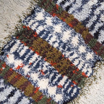 Vintage Rya wall hanging | Scandinavian Rya rug | Wool vintage wall hanging | Vintage wool Rya rug | Traditional Scandinavian wall hanging