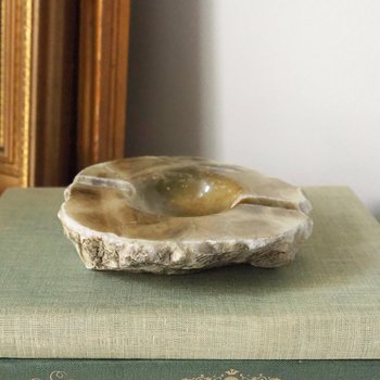 Vintage alabaster ashtray | Small alabaster ashtray | Genuine alabaster ashtray | Italian alabaster ashtray | Made in Italy
