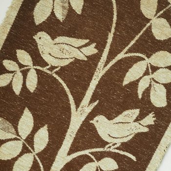 Vintage wall hanging | Large wall hanging | Scandinavian woven textile | Bird wall hanging | Brown and white wall hanging