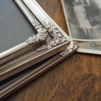 Set of three vintage photo frames | Vintage silver plated photo frames | Silver plated Danish frames | Silver plated picture frames