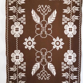 Vintage wall hanging | Brown and light beige wall hanging | Scandinavian wall hanging | Vintage wall tapestry | Handmade wall tapestry