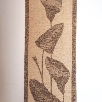Vintage wall hanging | Long wall hanging | Scandinavian woven textile | Brown and beige wall hanging | Retro wall hanging