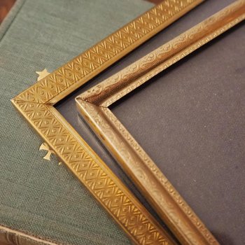Set of two vintage photo frames | Vintage photo frames 13x18 cm | Vintage brass picture frames | Vintage silver plated frames