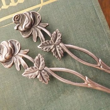 Vintage alpacca silver cake servers | Set of two vintage cake servers | Alpacca silver cake servers | Vintage serveware