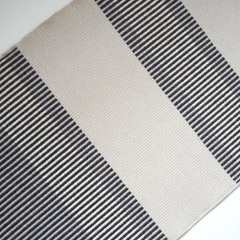 Vintage wall tapestry | Long wall hanging | Scandinavian woven textile | Geometrical wall tapestry | Black and white wall tapestry