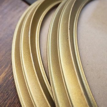 Set of two vintage picture frames | Oval photo frames | Vintage gold tone frames | Vintage photo frames